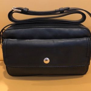 Cole Haan small black leather crossbody